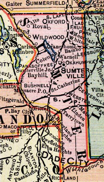 Map of Sumter County, Florida, 1902