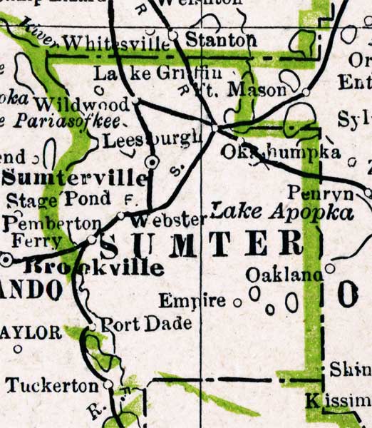 Map of Sumter County, Florida, 1886