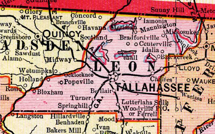 Map of Leon County, Florida, 1899
