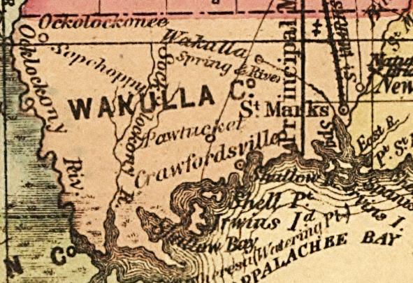 Map of Wakulla County, Florida, 1874