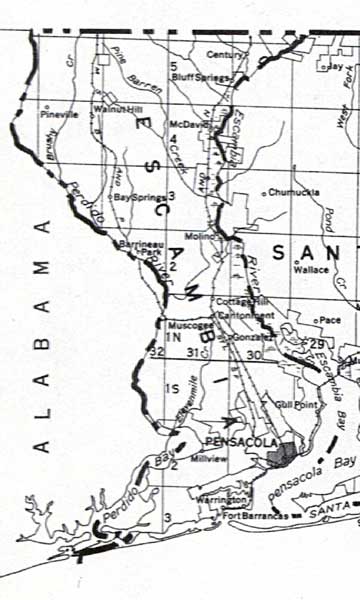 Map of Escambia County, Florida, 1932
