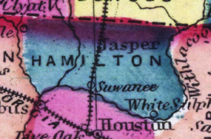 Map of Hamilton County, Florida, 1873