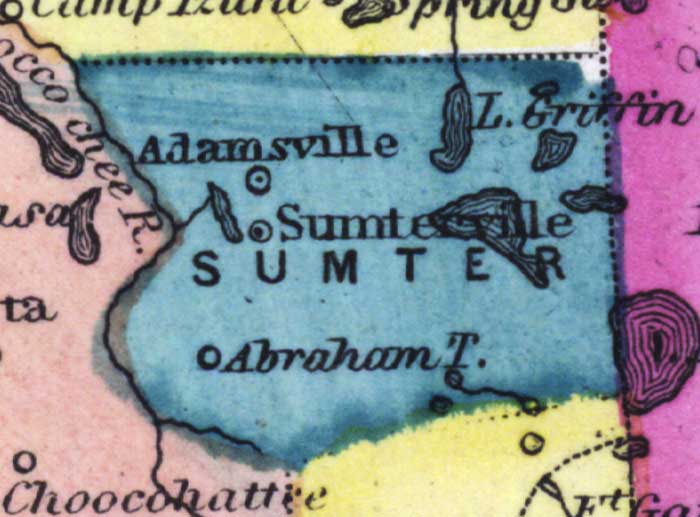 Map of Sumter County, Florida, 1873