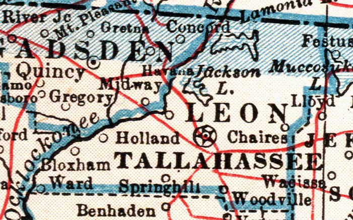 Map of Leon County, Florida, 1921