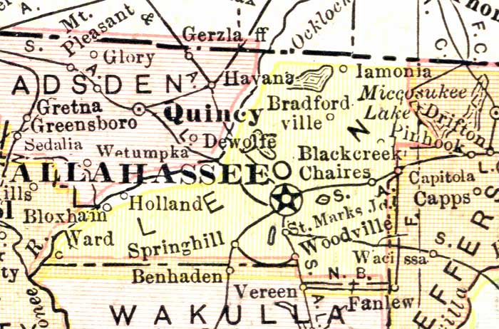 Map of Leon County, Florida, 1911