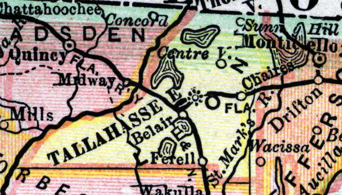 Map of Leon County, Florida, 1890