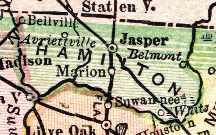 Map of Hamilton County, Florida, 1894