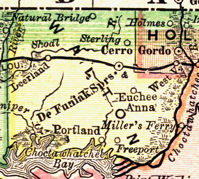 Map of Walton County, Florida, 1894