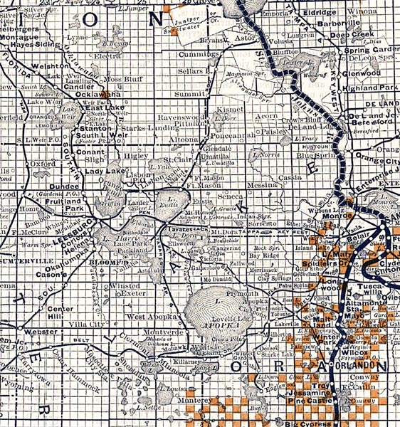 Map of Lake County, Florida, 1888
