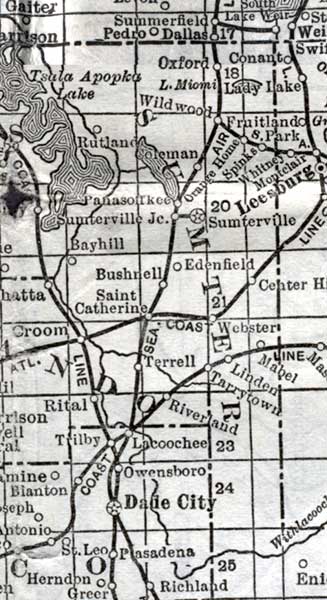 Map of Sumter County, Florida, 1920