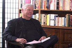 Dr. Louis Bowers being interviewed