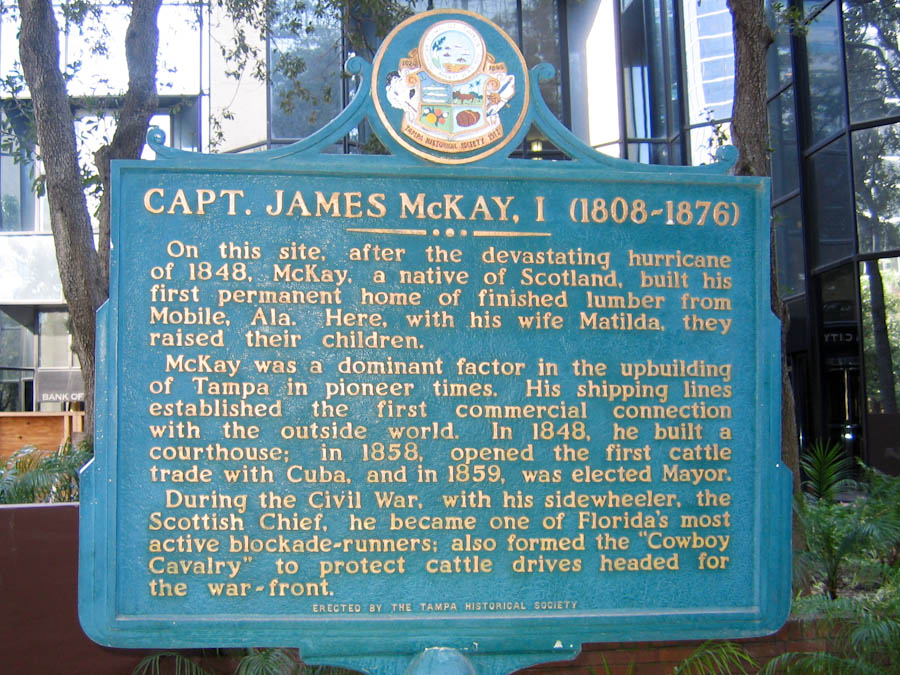 Historical Marker dedicated to Capt. James McKay, I 