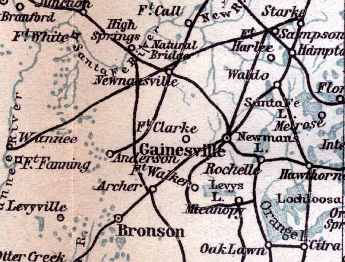 Map of Alachua County, Florida, 1904
