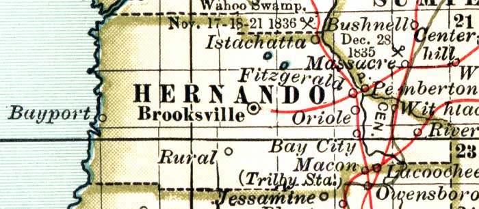 Map of Hernando County, Florida, 1897