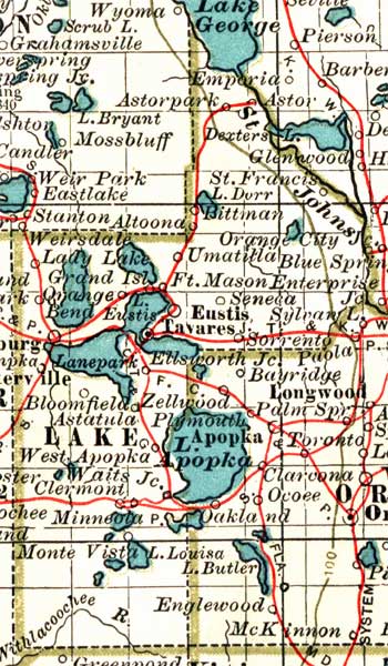 Map of Lake County, Florida, 1897