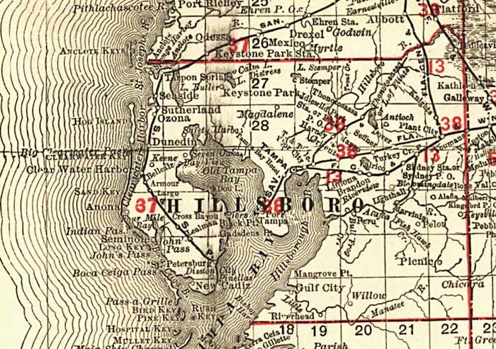 Hillsborough County Map (Florida)