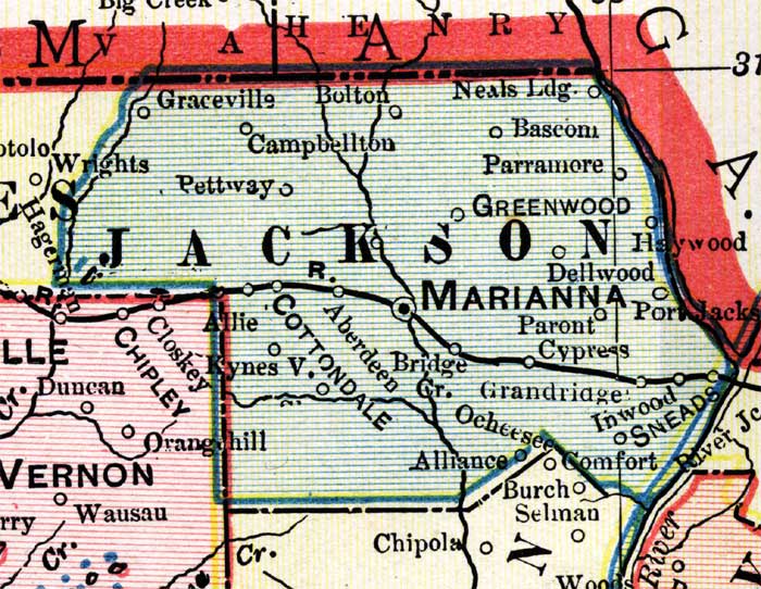 Map of Jackson County, Florida, 1902
