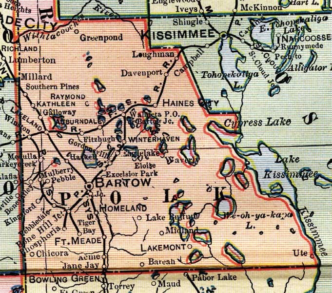 Map of Polk County, Florida, 1902