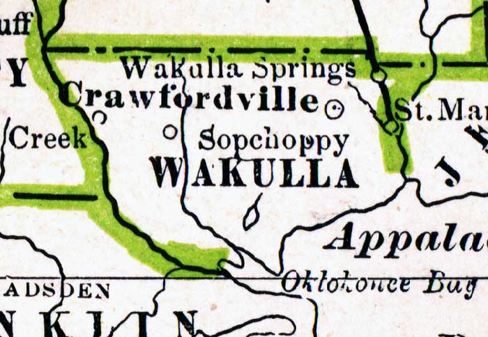 Map of Wakulla County, Florida, 1886