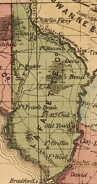 Map of Lafayette County, Florida, 1874