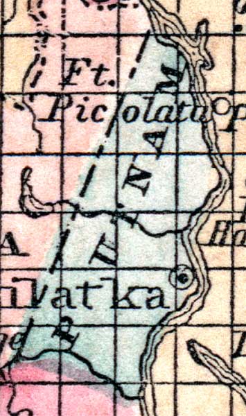 Map of Putnam County, Florida, 1857