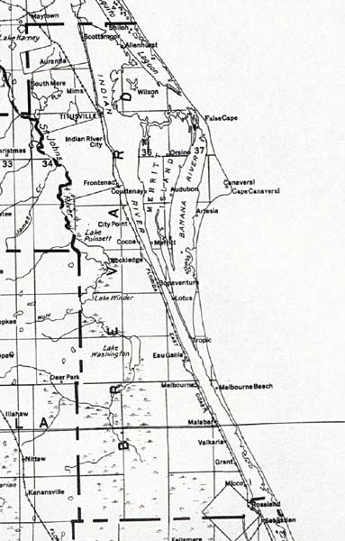 Map of Brevard County, Florida, 1932