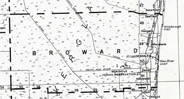 Map of Broward County, Florida, 1932