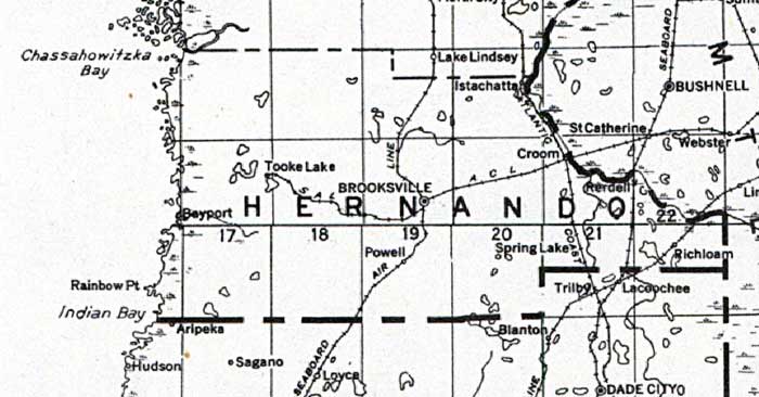 Map of Hernando County, Florida, 1932