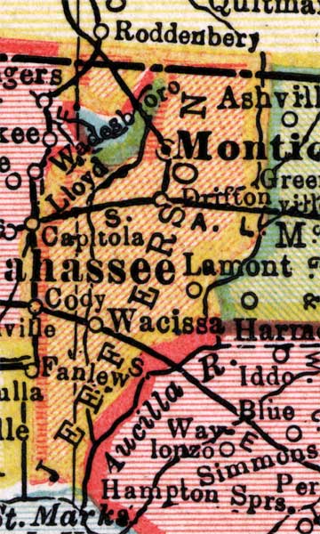 Map of Jefferson County, Florida, 1910