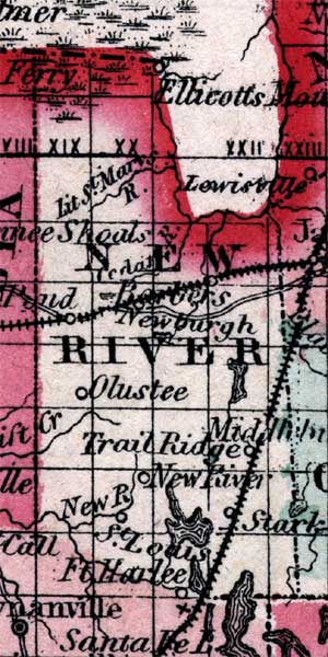 Map of Bradford  County, Florida, 1863