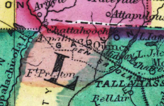 Map of Gadsden County, Florida, 1873