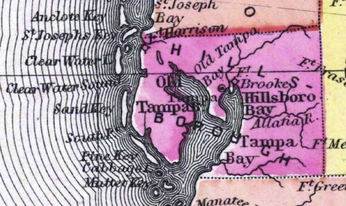 Map of Hillsborough County, Florida, 1873