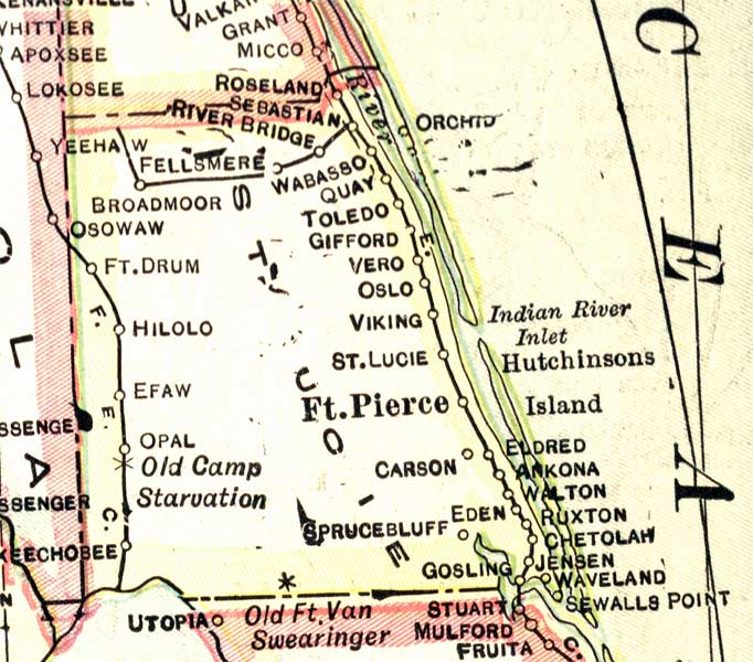 Map of St. Lucie County, Florida, 1916