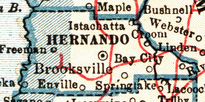 Map of Hernando County, Florida, 1921