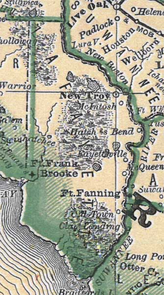 Map of Lafayette County, Florida, 1880