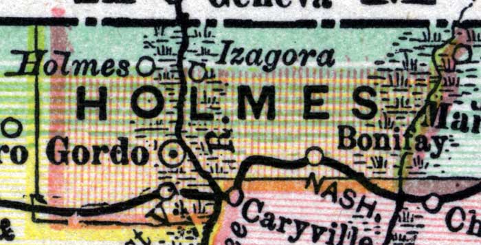 Map of Holmes County, Florida, 1890