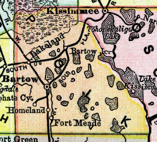 Map of Polk County, Florida, 1890
