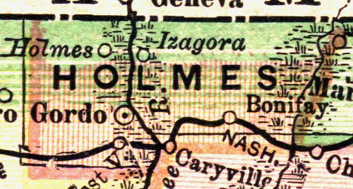 Map of Holmes County, Florida, 1894