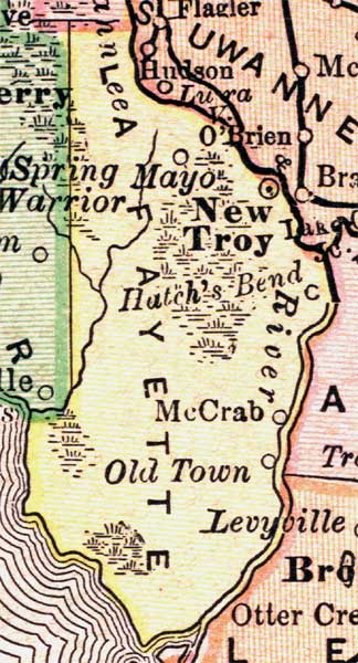 Map of Lafayette County, Florida, 1894