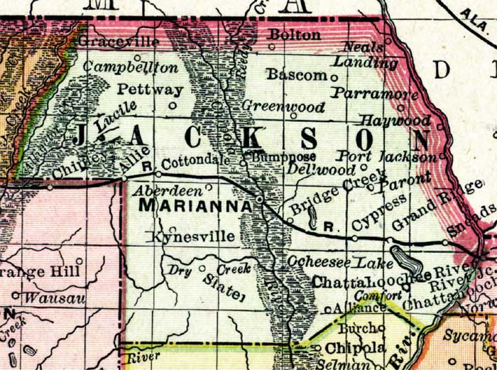 Map of Jackson County, Florida, 1898