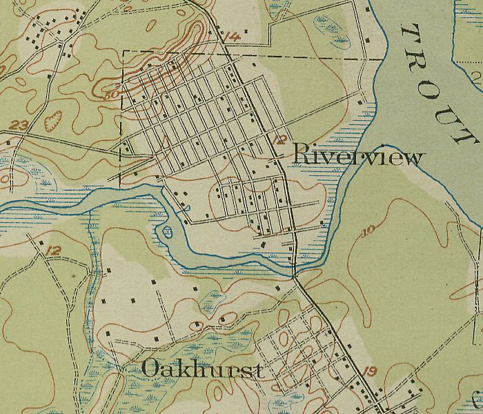 Map of Riverview & Oakhurst, Florida