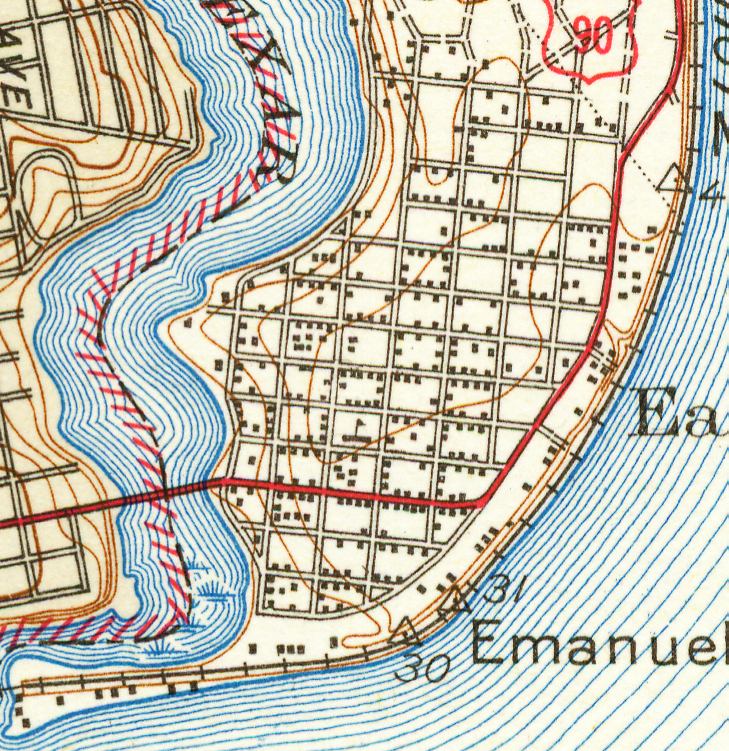 Map of Pensacola-east, Florida