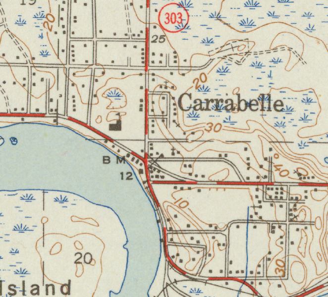 Map of Carrabelle, Florida