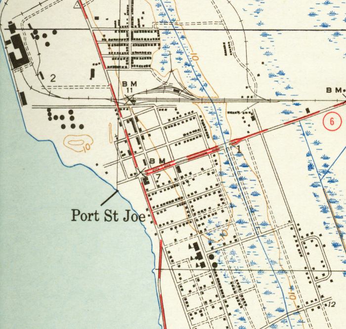 Map of Port St. Joe, Florida