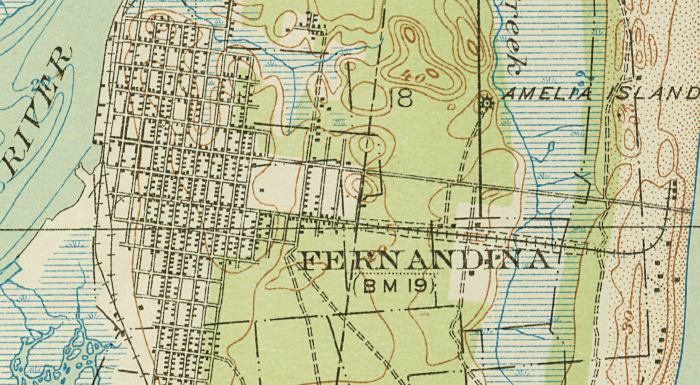 Map of Fernandina, Florida