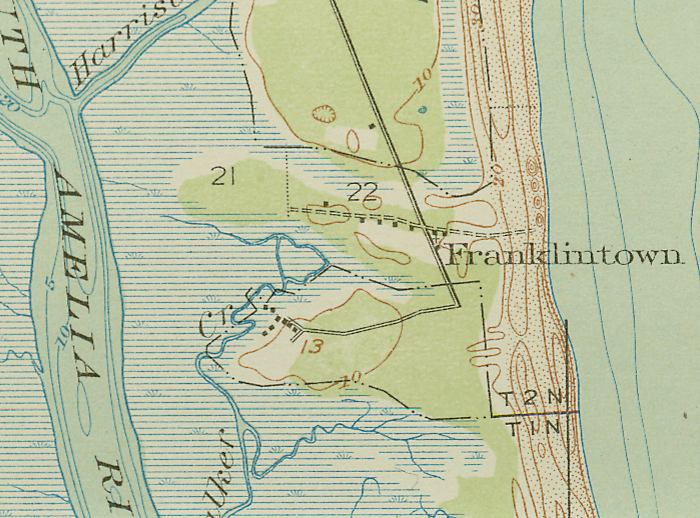 Map of Franklintown, Florida