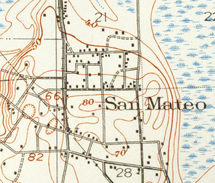 Map of San Mateo, Florida