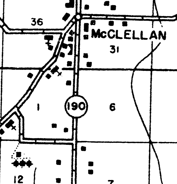 Map of McClellan, Florida