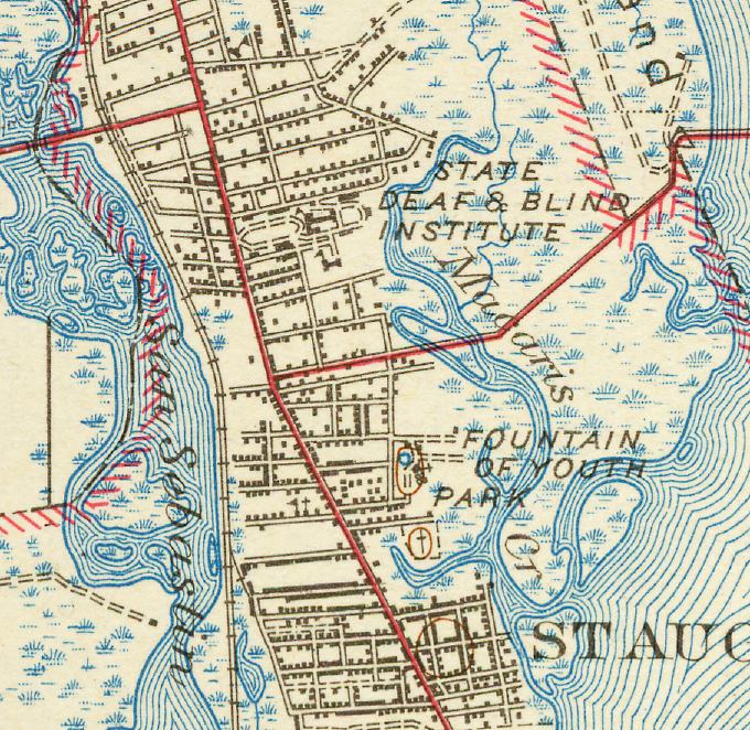 Map of North St Augustine, Florida