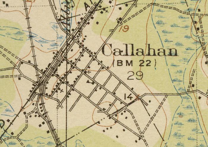 Map of Callahan, 1919, Florida